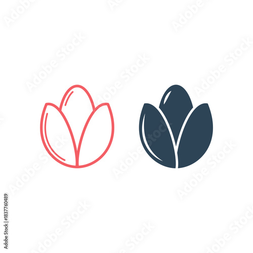 Seed icons set logo template isolated on white background.