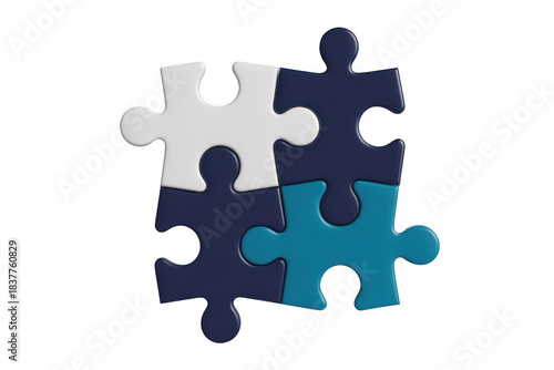 Interlocking puzzle pieces forming a square, solution concept.