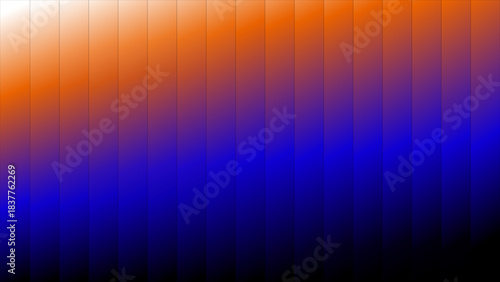 Luminous Gradient Strips on Black Ripple Glass Effect Abstract coloring Vector design background	