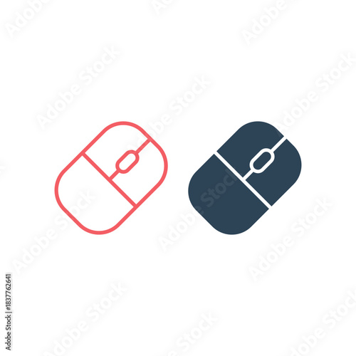 Computer mouse icons set logo template illustration