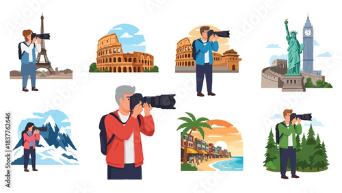 Photographers capturing landmarks around the world