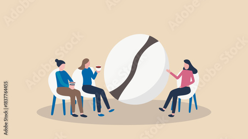 Shield with checkmark surrounded by gears and a glowing circular frame on a dark teal background scene