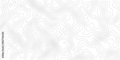 Abstract Terrain Map Lines Seamless Pattern
