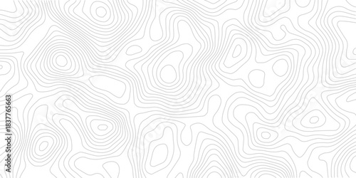 Seamless Abstract Topographic Line Map Pattern