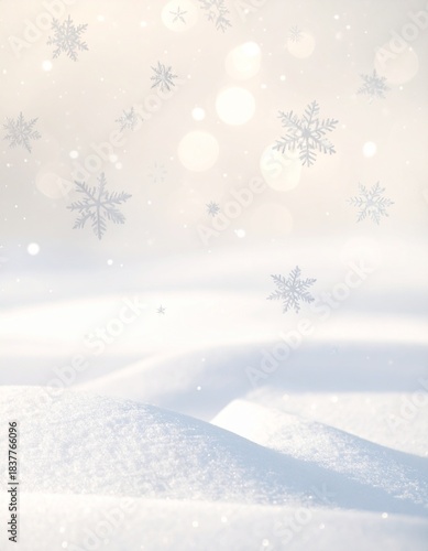 Wallpaper Mural アイボリー調の背景に、柔らかな雪と淡い銀色の光粒が静かに降り注ぐ。
全体に静寂と清潔感が広がる、瞑想的な冬の雰囲気。 Torontodigital.ca