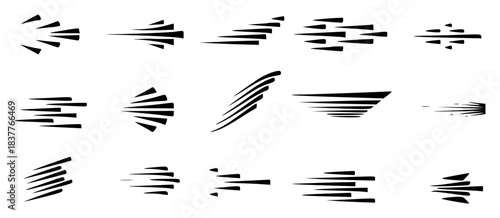 Collection of Speed Lines and Motion Graphics Elements