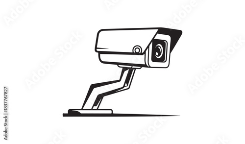 security camera on white background