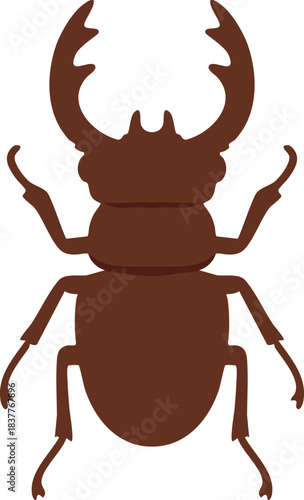 Brown stag beetle