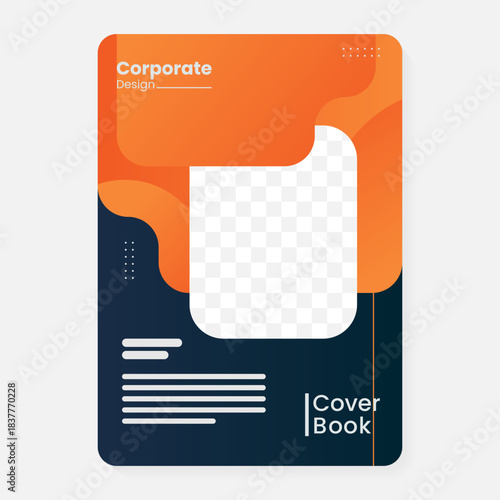 modern and minimalist corporate book cover template