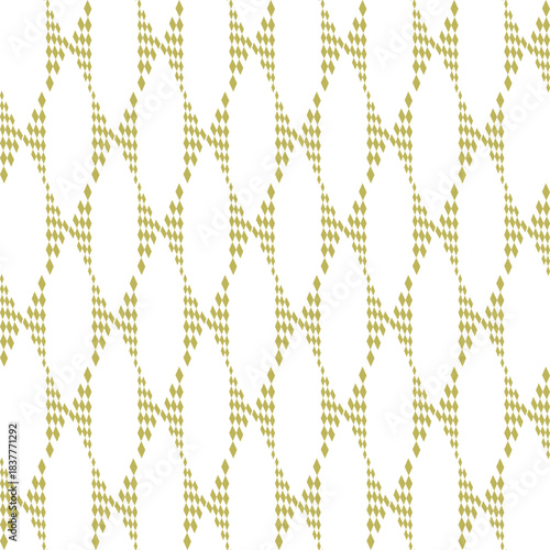 Seamless golden pattern, geometric vector design, abstract background.