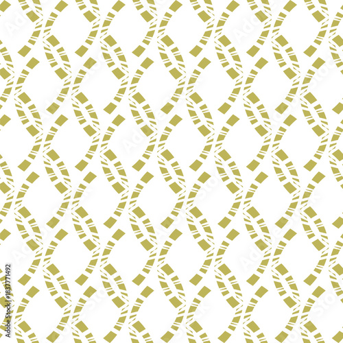 Seamless golden pattern, geometric vector design, abstract background.