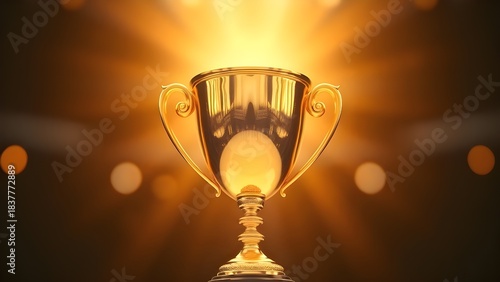 월계관 장식 가운데 시상식 크리스탈 트로피 사진 A picture of the crystal trophy of the award ceremony among the decorations of the laurel crown