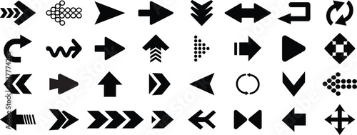 Arrow. Arrow big black set. Arrow icon set. Arrow vector collection. Cursor. Mordern simple arrows.