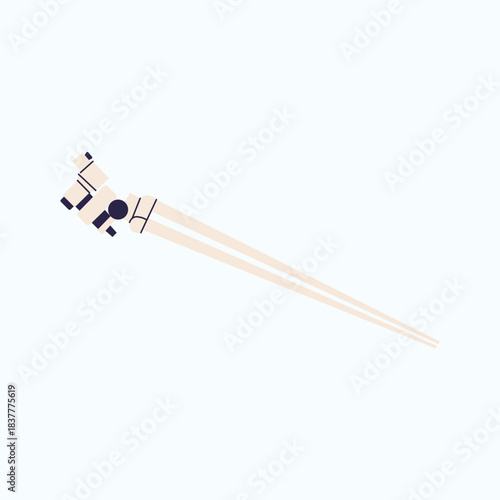 Illustration of an Surveyor Equipment theodolite tripod
