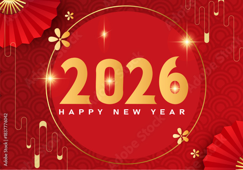 Chinese New Year 2026 background featuring traditional colors, lucky symbols, and elegant decorative elements, perfect for banners, posters, and holiday greetings.