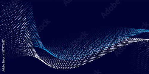 Purple background with many glowing particles. Information digital modern particles line dot simple glow wallpaper