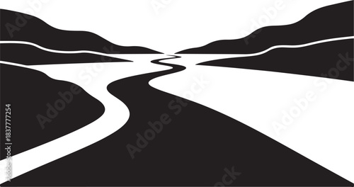 A versatile collection of nature-themed silhouettes featuring mountains, forests, wildlife, trees, and outdoor adventure elements