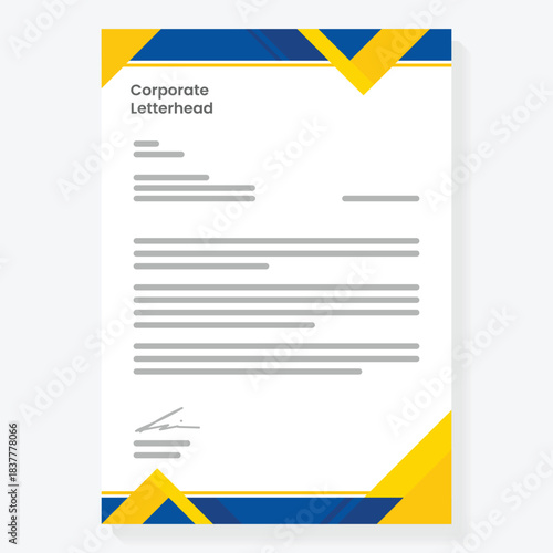 modern letter template background design