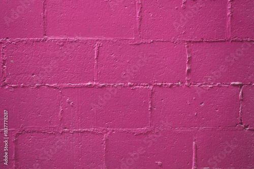 Pink Painted Cinder Block Wall 