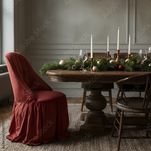 elegant Christmas dining setting