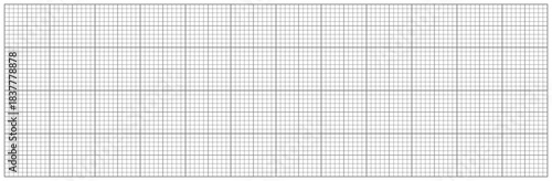 Millimeter graph paper grid. Technical pattern for school, engineering line scale measurement. Lined blank for education. Vector blue plotting graph grid paper on the white background.