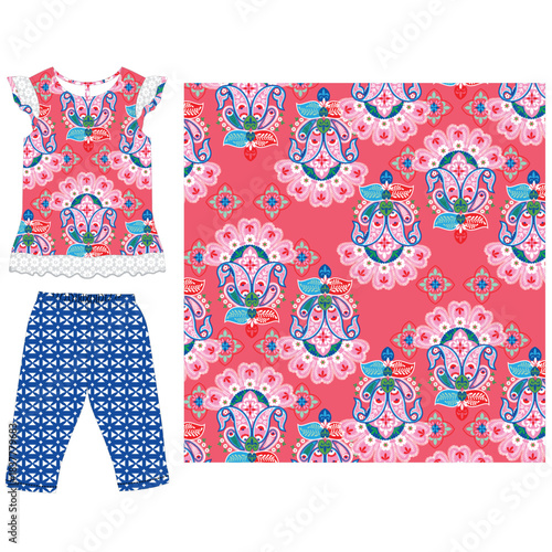 flower pattern baby frocks print 