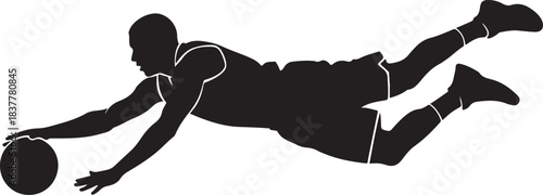 A bold and dynamic basketball player dunking silhouette capturing the power, energy, and motion of a high-flying slam dunk