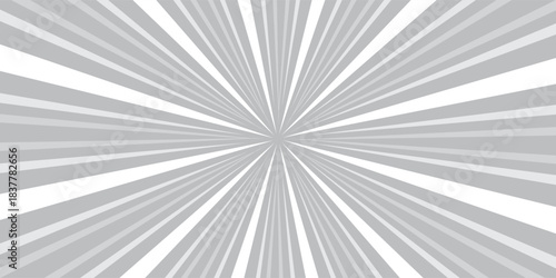 Ray sun light. Sunburst background. Radial circle line. Pattern starburst. Comic beam lines. Sun effect rays. Abstract firework. Concentration stripe. Cartoons lightning style. Vector illustration