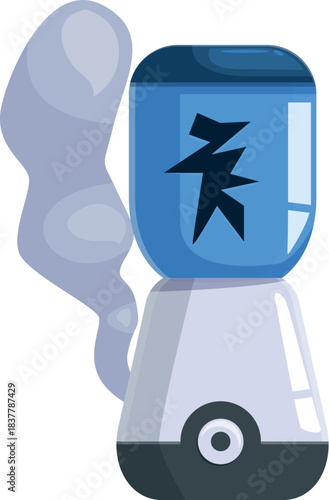 Broken humidifier emitting smoke, highlighting a potential safety hazard due to malfunction