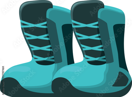 Snowboarding boots isolated on white background, ready for winter sports and outdoor activities