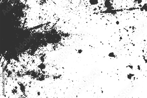 grunge ink splatter texture on transparent background