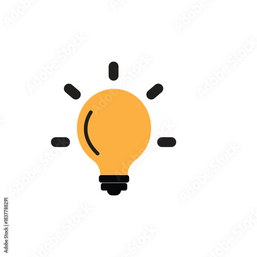 light bulb  logo icon illustration flat
