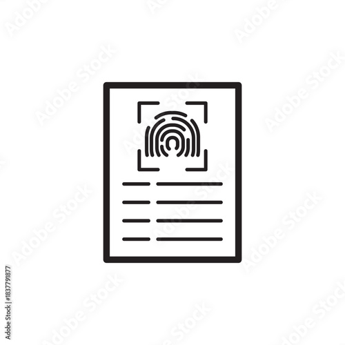 Background check icon symbolizing formal investigation, identity verification, and historical record review, representing HR due diligence, candidate screening, risk management, and talent acquisition