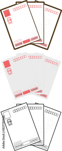 年賀状3枚（宛名面）