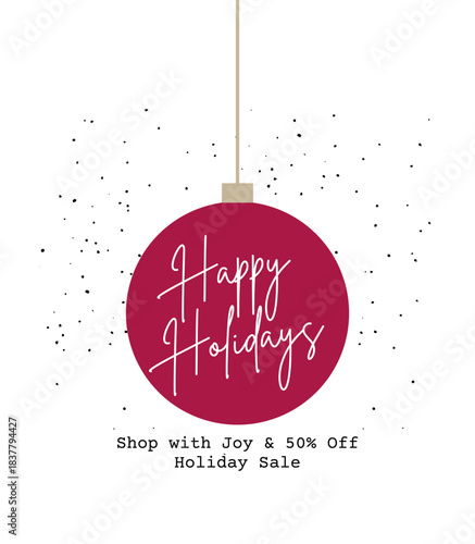 Christmas sale vector banner design. Christmas sale text with happy snowman, penguin, reindeer, polar bear characters in paper cut pine tree and clouds green background for shopping discount promo. 