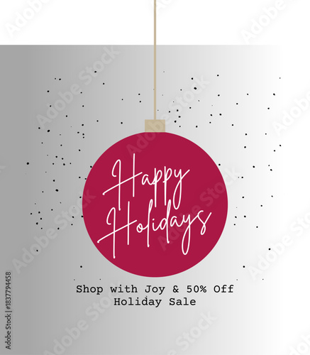 Christmas sale vector banner design. Christmas sale text with happy snowman, penguin, reindeer, polar bear characters in paper cut pine tree and clouds green background for shopping discount promo. 