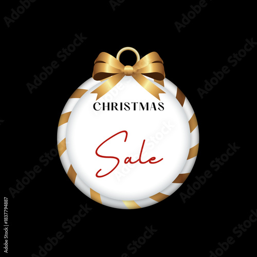 Christmas sale vector banner design. Christmas sale text with happy snowman, penguin, reindeer, polar bear characters in paper cut pine tree and clouds green background for shopping discount promo. 