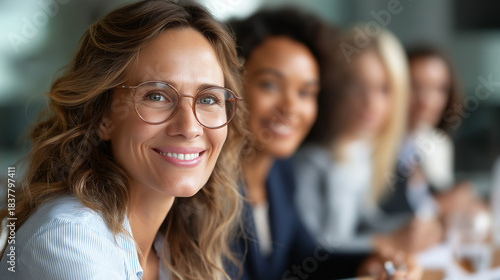 Wallpaper Mural Diverse group of faceless business professionals including women in leadership engaged in brainstorming session, fostering inclusive collaboration and innovation, defocused accessi Torontodigital.ca