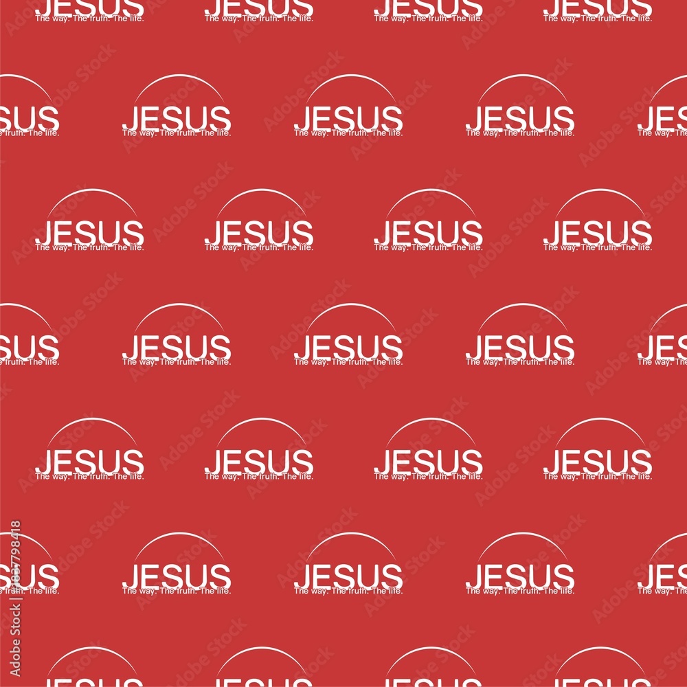 Obraz premium Jesus seamless pattern isolated on color background