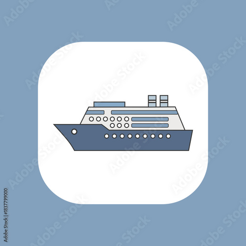 cruise ship vector illustration