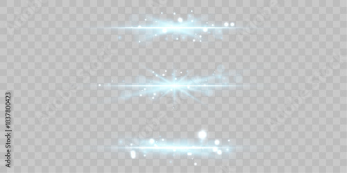 A radiant blue streak flows smoothly, leaving a subtle sparkling trail behind. Its glow adds coolness and a calming visual accent. vector