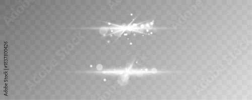 A soft white streak twists elegantly, shimmering with tiny sparks. Its glowing motion adds purity and a delicate accent. vector