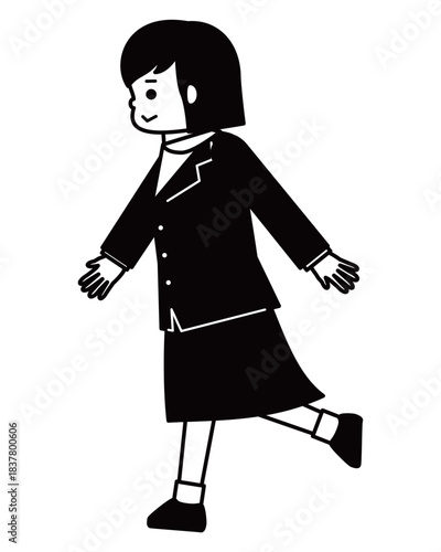 歩いている女の子