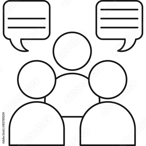 Business Meeting Icon Illustration