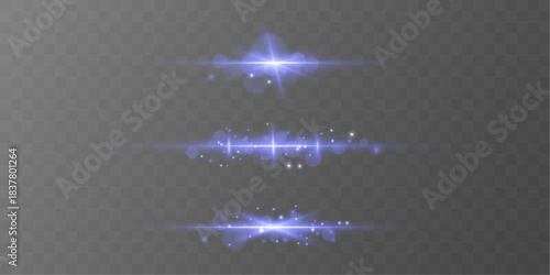 A radiant blue beam flows diagonally, leaving a subtle glitter trail. Its luminous glow enhances the visual intensity of any design. vector