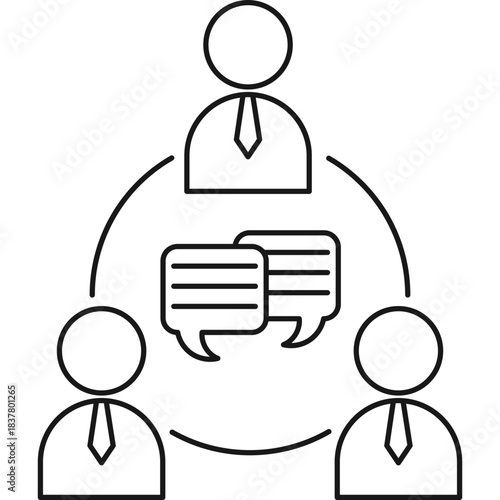Business Meeting Icon Illustration