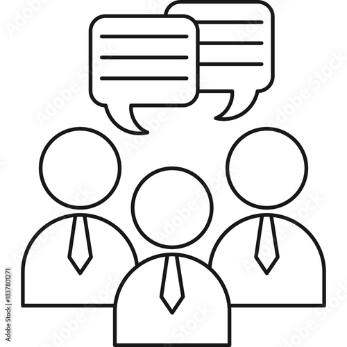 Business Meeting Icon Illustration