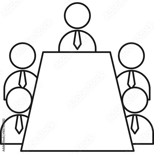 Business Meeting Icon Illustration