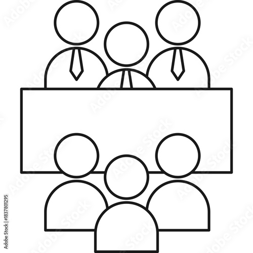 Business Meeting Icon Illustration
