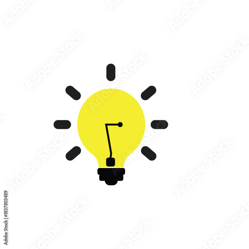 light bulb  logo icon illustration flat